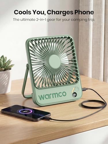 Warmco D3 Portable Travel Fan 10000mAh, Ultra-Slim, 10-24H Battery Life - Image 5
