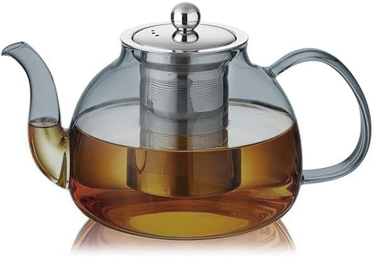 DOPUDO Glass Teapot with Infuser, 40 oz Borosilicate Tea Kettle by DOPUDO