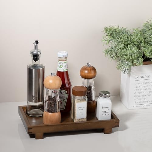 Decorative Tray Farmhouse Decor Wood Soap Holder, 11.4 * 6.7 Walnut - Image 4