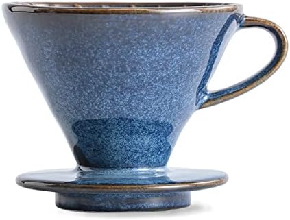 Ceramic Coffee Dripper Filter 60Angle Tapered Hand Brew Pour Over Coffee Maker Set Reusable Porcelain Portable For Home Baristas by Aroplor