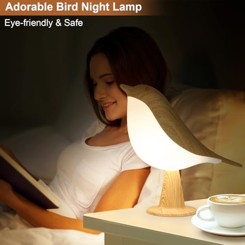 VoMii Bird Desk Lamp, Small Table Lamp Cordless Touch Dimmable Night Light with 3 Color Temperature, Rechargeable Decorative Lamps for Bedroom Bedside Nightstand, Desk Decor, Bird Gifts - Image 4
