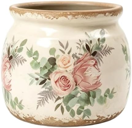 Small Ceramic Planter with Drainage – 4 Inch Vintage Flower Pot (Ink) by PotSonntag