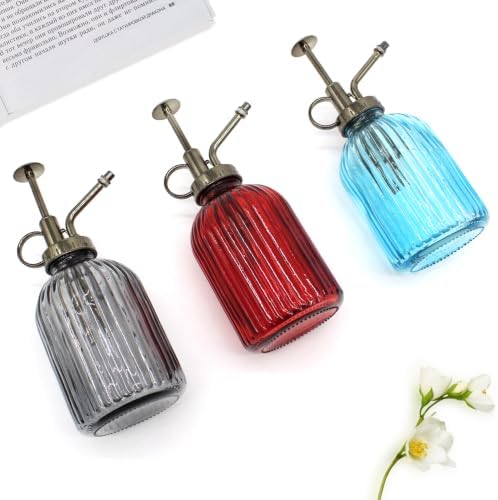 Glass Plant Mister Spray Bottle, 350ML Vintage Plant Spritzer with Top Pump Watering Can for Indoor Outdoor House Plants,Flowers (Red) - Image 6