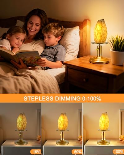 Lightdot Table Lamp for Bedroom Mid Century Modern Gold Small Desk Lamp - Image 2