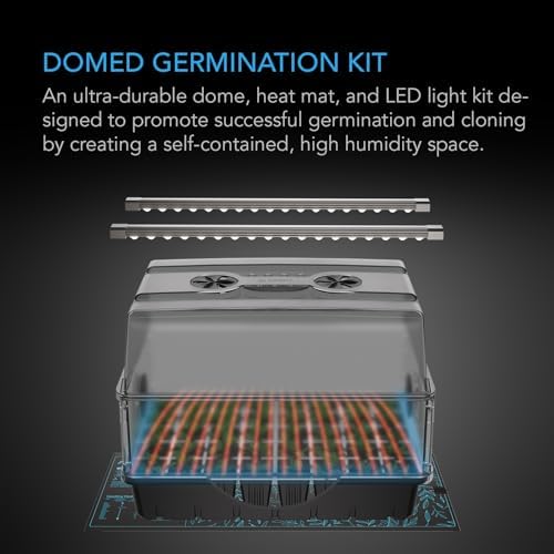 AC Infinity Humidity Dome Kit 5x8 w/ LED Grow Lights & Seedling Heat Mat - Image 2