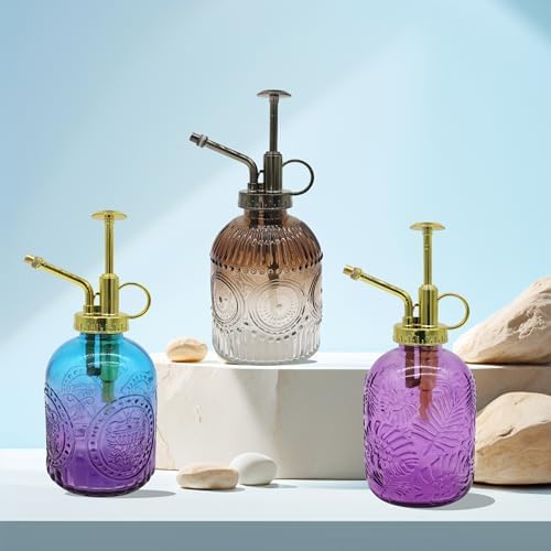 Glass Plant Mister Spray Bottle, 350ML Vintage Plant Spritzer, Succulent Watering Bottle Glass with Top Pump, Small Plants Sprayer Watering Can for Indoor (Purple) - Image 6