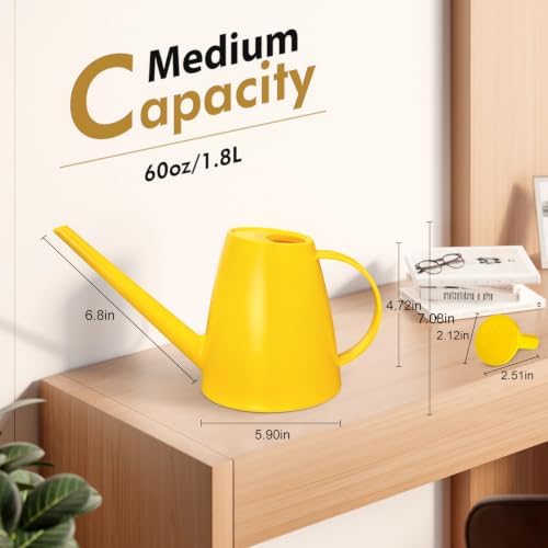 60 oz Watering Can, Watering Can Indoor Plants, Long Spout Small Water Can - Image 4