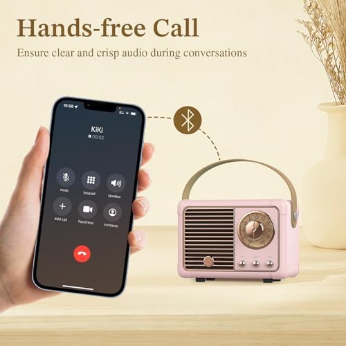 PRUNUS Retro Bluetooth Speaker, Gifts for Teen Girls, Cute Room Decor - Image 5
