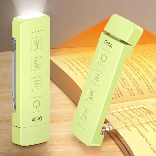 Gritin 2026 Gen 2 Rechargeable Book Light,2-in-1 Reading Light & Flashlight by Gritin