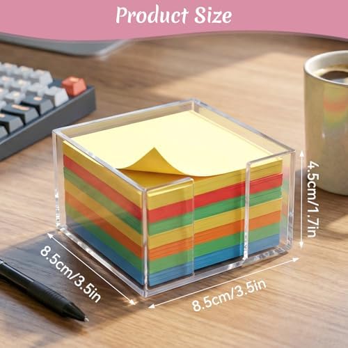 Sticky Note Holder, Clear Acrylic Notepad Holder - Image 2