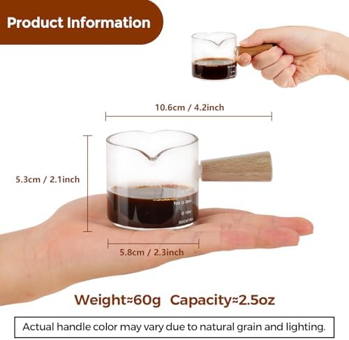 YARRAMATE 2.5oz Double Spout Espresso Shot Cup with Handle - Image 2