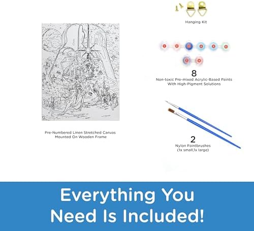 Aquarius Star Wars A New Hope Art by Numbers Mini - 8.5 x 11 in - Star Wars Themed Paint by Number for Adults & Kids - DIY Color by Number Paint Kit for Beginner - Officially Licensed - Image 3