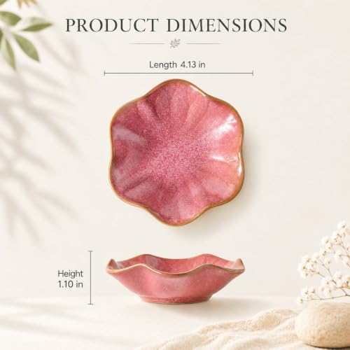 Pink Ceramic Lotus Leaf Jewelry Dish Tray, Ring Dish Gift for Women - Image 4