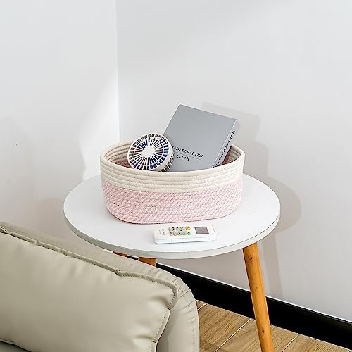 CubesLand Rectangle Woven Cotton Rope Storage Basket for Organizing - Image 4