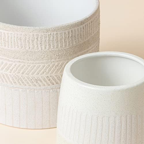 LA JOLIE MUSE Ceramic Plant Pots, Flower Pots for Indoor Plants, Set of 2 - Image 4