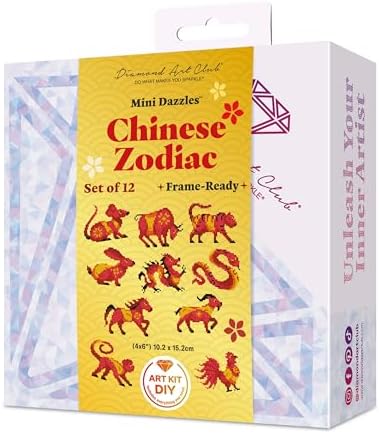 DIAMOND ART CLUB Mini Dazzles- Chinese Zodiac Diamond Art Kits for Adults by DIAMONDARTCLUB