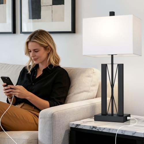 Lolikit 25" Modern Table Lamp for Living Room,Bedside Lamp for Bedroom - Image 3