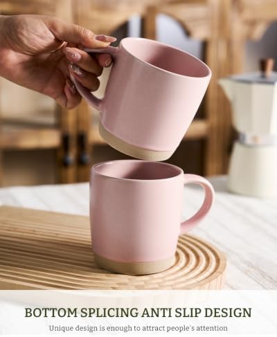 famiware Coffee Mugs Set of 8, Milkyway 13 oz Ceramic Cup Set with Handle - Image 2