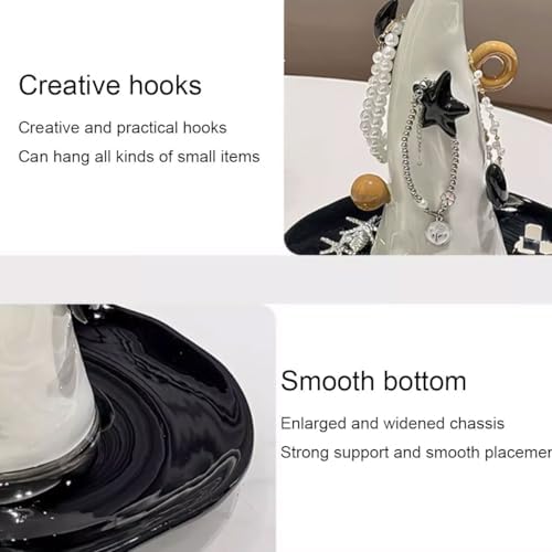 Witch's hat Ring Holder,Ring Dish,Jewelry Holder Trinket Tray for Rings Earrings Necklace Organizer,Bridesmaid Christmas Birthday Gift for Women Girls(Brown) - Image 7