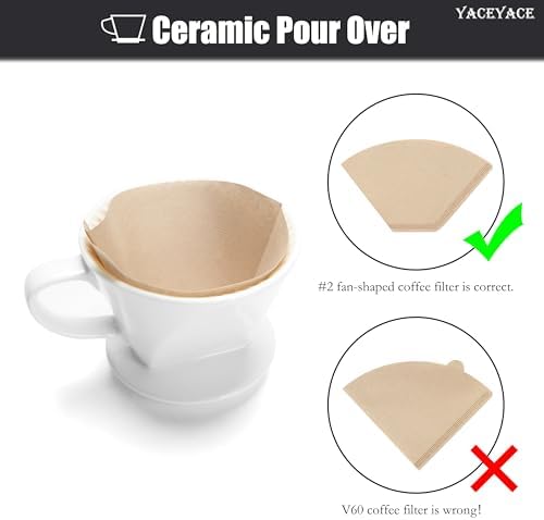 Ceramic Coffee Dripper, White Ceramic Pour Over with Single Hole - Image 4