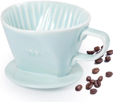 Pour Over Coffee Dripper, Ceramic Pour Over Coffee Maker, Green by Unknown