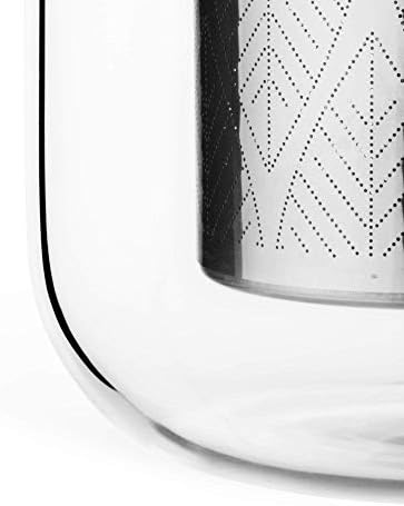VIVA Minima Eva Glass Tea Cup with Infuser and Lid, 14 oz, Brown - Image 6