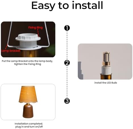 Small 13 Inch Dimmable Rubberwood Table Lamp - Image 6