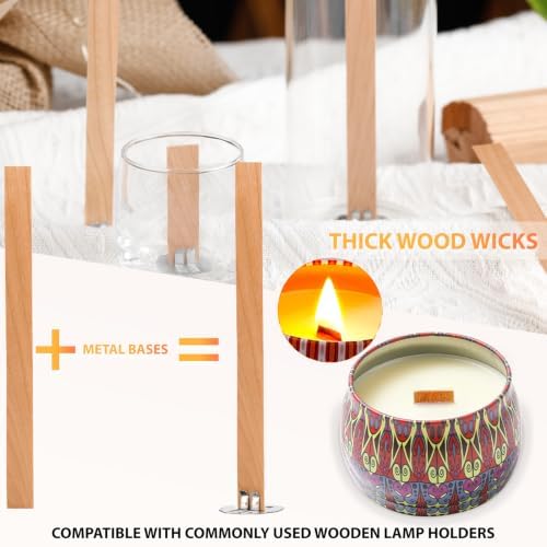 Cherry Wood Wicks – Long-Lasting Flame, 60 Candles per Pack (1.2 mm Thick) - Image 3