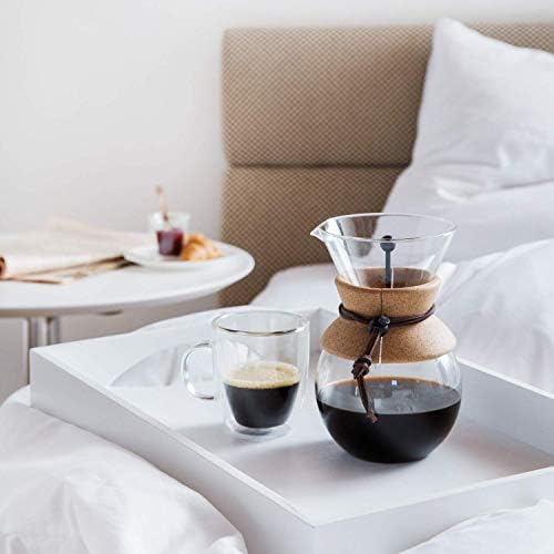 Bodum 17oz Pour Over Coffee Maker, High-Heat Borosilicate Glass with Reusable Stainless Steel Filter and Cork Grip - Made in Portugal - Image 4