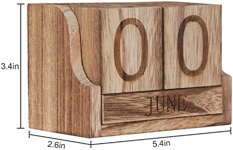 Wooden Perpetual Calendar,Desk Calendar Block,Office Desk Decor Accessories - Image 5