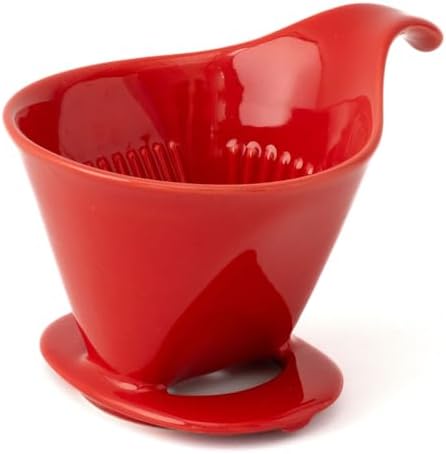 ZERO JAPAN - Bee House Pour Over Coffee Dripper - Ceramic Coffee Maker with Elegant Peek Hole, Drip Cone Brewer Coffee Gifts, Brewing Accessories - Tomato, Standar Size by ZEROJAPAN