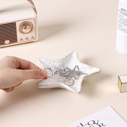 Jewelry Dish Decorative Ring Tray, Ceramic Small Cute Trinket Tray 4.92" - Image 4