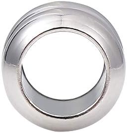 Stainless Steel Spacer Beads 8x9mm Double Threaded Loose Charm Caps Beads for DIY Jewelry Making 10pcs with 6mm Hole