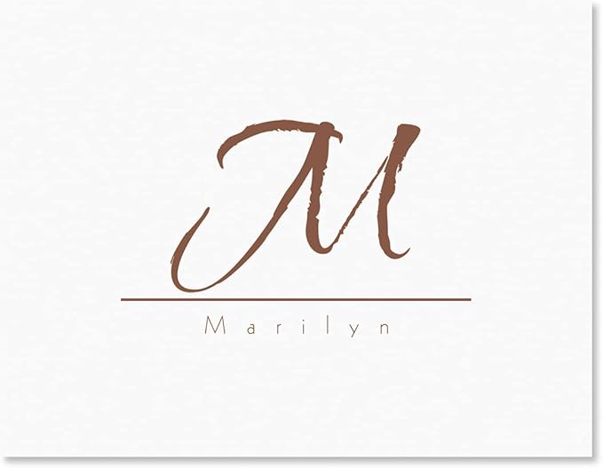 Inspirational Personalized Note Card (3 Color Choices) - 24 Cards with White Envelopes, 4¼ x 5½ Inch Size, Blank Inside, Add a Name and Initial, For Thank You Notes, or Graduation Gifts