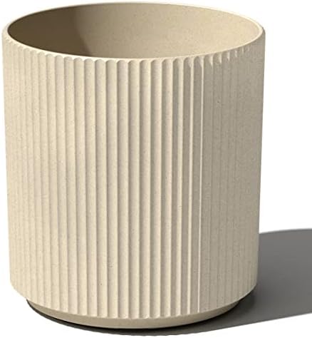 Veradek Round Demi Planter Pots for Indoor/Outdoor Garden Use, Made from Plastic-Concrete Mix with Drainage Holes, Perfect for Small to Large Succulent Plants, Flowers, Modern Interior Plants by VeradekOutdoor