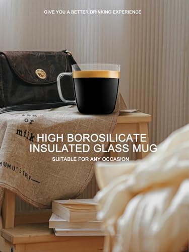 LUXU Glass Coffee Mugs, 24 oz Ice coffee cups,Large Beer Mugs Set of 2 - Image 6