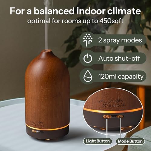 120ml Wood Essential Oil Diffuse - Oil Diffuser for a Pleasant Indoor Atmosphere -Aromatherapy Diffusers for Home or Office - Image 4