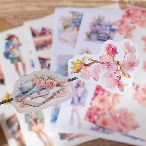 Snycler Sticker Book for Journal 20 Sheets Vintage PET Washi Stickers-4 - Image 5