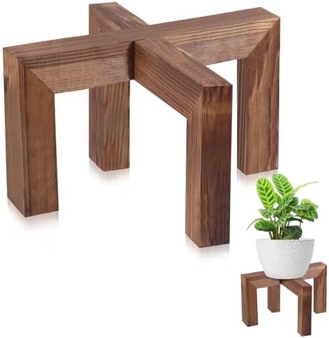 Vigordream Plant Stand, Indoor/Outdoor Wood Plant Holder, Flower Pot Stand by Vigordream