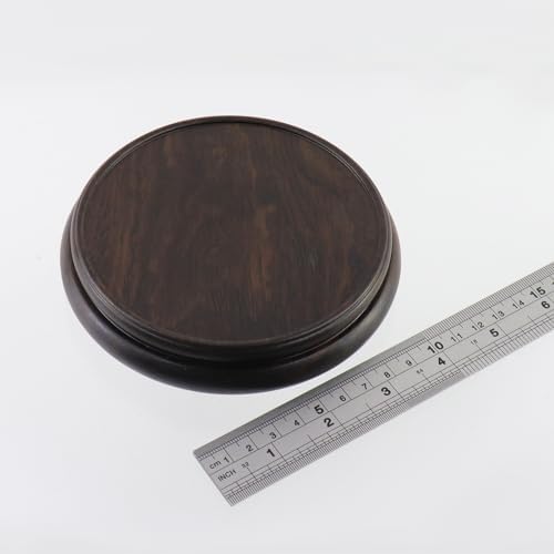 Oriental Wooden Pedestal Vintage Ebony Vase Lamp Teapot Base - Image 5