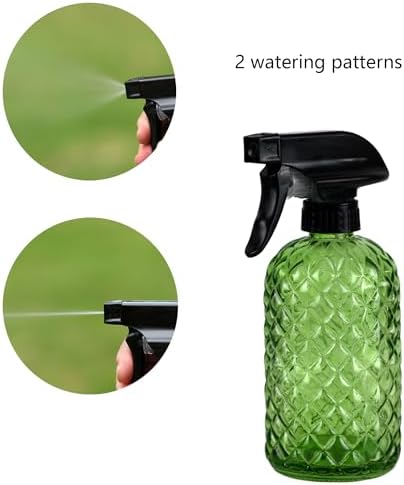 12Oz Glass Plant Spray Bottle with Black Plastic Top Pump - Image 2