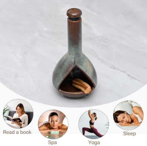 Handmade Ceramic Sage Holder, Mini Chiminea Sage Burning Smudging Bowl - Image 6