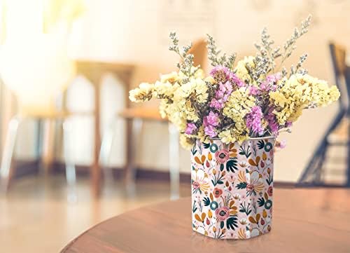 Ceramic Floral Pen Pot, Colored Pencil Container Cute Decor for Room, Office, School, University, Makeup Brush Holder for Girl Women Adult Teen Gift, Pink Flower - Image 6