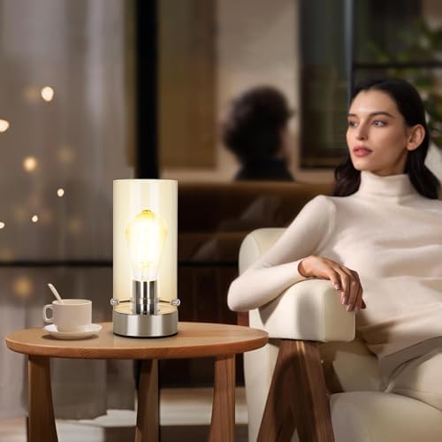 Bedside Table Lamp for Bedroom Living Room, Modern Nightstand Lamp - Image 4