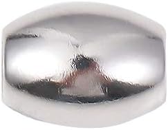 Stainless Steel Spacer Beads 10x8mm Oval Loose Charm Caps Beads for DIY Jewelry Making 20pcs with 4mm Hole
