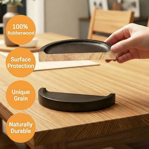 Wood Coasters for Drinks Set of 4 with Holder, Minimalist Table Decor - Image 3
