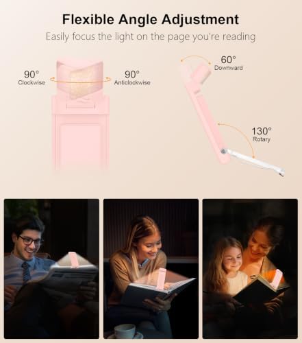 Gritin Book Light Rechargeable, Clip on LED Reading Light for Books in Bed - Image 6