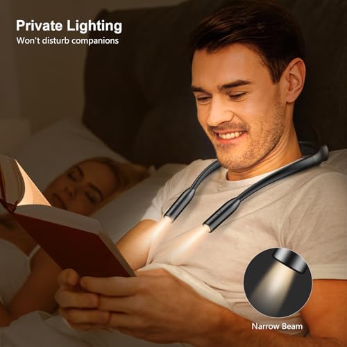 Gritin Book Light,Eye Caring 3 Colors & Stepless Dimming Neck Reading Light - Image 6