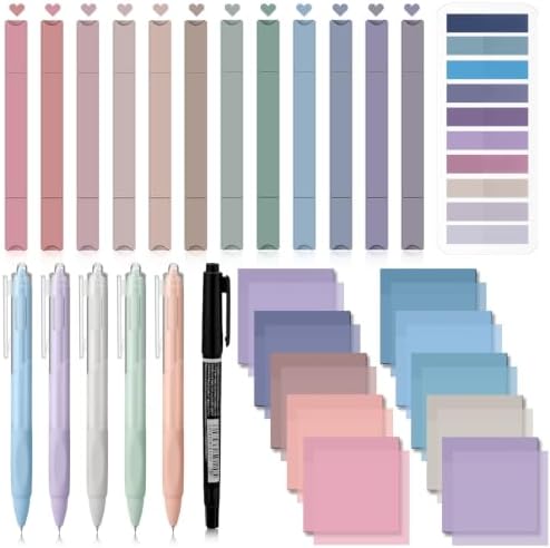 Jutom 38 Pcs Book Annotation Kit for Bible Study, Purple Series, Square by Jutom