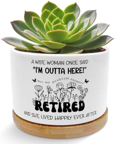 Retirement Gifts for Women Planter Pots by Unknown